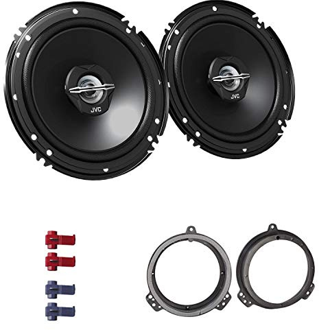 JVC CS-J620X Auto Lautsprecher 16,5 cm mit Einbauset passend für Toyota Yaris ab 1999 Türen vorne 600 W 165mm 2 Wege Koax