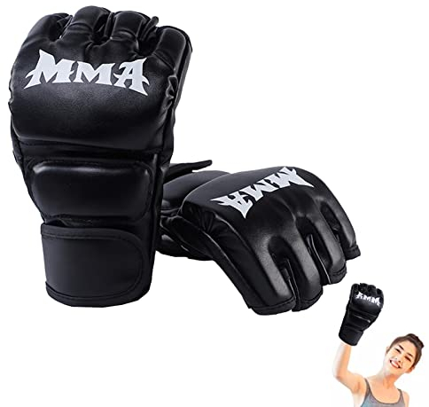 Sparring-Handschuhe | Halbfinger-Stanzhandschuhe, MMA Handschuhe für Damen und Herren, gemischte Kampfsport-Sparring-Training, Grappling-Kampfhandschuhe