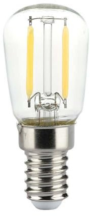 V-TAC Lampadina LED Filamento per Frigorifero e Lampade - Attacco E14-2W - 200 Lumen - Lampadine LED T26 Piccole per Massima Efficienza e Risparmio Energetico - Luce 3000K Bianca Calda
