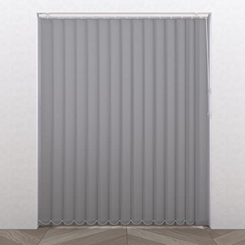 Lamellenvorhang/Vertikaljalousie - Easy Fiber - 89mm - Lichtdurchlässig - Grau - 40 x 260-5 lamellen