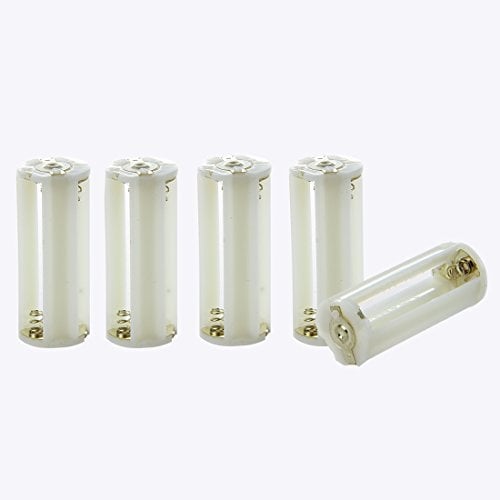Ecverbyh Flashlight Cylindrical 3 x AAA Battery Plastic Holder Box 5Pcs