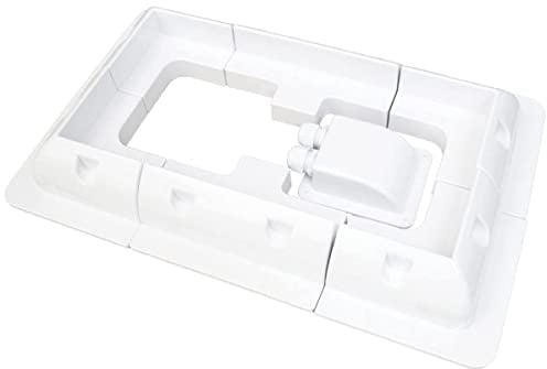 Baotkere Pannello Solare ABS Staffe di Montaggio, 7 Pz Drill Free Corner Support Kit con Cavo Ingresso Gland, Uso a Casa Appartamento Tetto, Edificio Top, Parete laterale, Garage, RV, Barche Deck