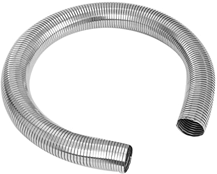 Auspuff Schalldämpfer 1000 Mm Universal Flexible Polylock Auspuffrohr Entlüftungsschlauch Schnellreparaturrohr Edelstahl DIY Rauchrohre Auspuffentlüftungsrohr Auspuffblende (Farbe : 42mm ID 46mm OD)