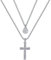 JENDEAR SHINE Kreuz Halskette für Damen, Doppellagige Halskette aus 925 Sterlingsilber, mit Zirkonia Anhänger, Geburtstagsgeschenk zum Muttertag