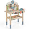 COSTWAY Wooden Kids Workbench, Children's Tool Bench with Tools Set, Realistic Accessories, Magnetic Rack & Storage Shelf, Toddlers Construction Pretend Role Play Toy Set for 3+