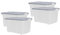 Aufbewahrungsbox 45L mit Deckel farbig Rollen Clipverschluss B60xT40xH32cm Kunststoffbox Stapelbox Spielzeugkiste Lager Box transparent stapelbar Stapelboxen für Kleidung Spielzeug Deko Aufbewahrung
