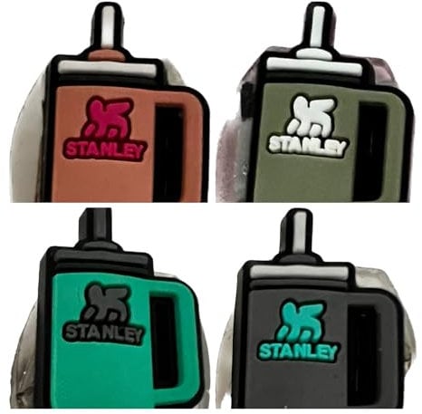 Pack of four Light Up Stanley Quencher LED Flashing light motion sensitive Shoe Charm for Crocs