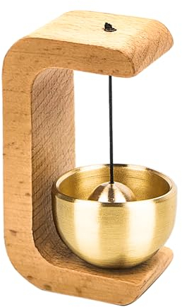 Musiin Türtür-Dekoration, Ladenbesitzerglocke – magnetische Holztürklingel mit Messingglocke, ideales Hängespiel für Geschäfte, Kühlschränke und Ladendekoration