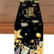 GROVBLE Tischläufer Geburtstag,Happy Birthday Tischläufer,Schwarz Gold Geburtstag Dekoration,Tischdekoration Tischdecke Geburtstag für Junge Männer Geburtstag Dekoration 180 x 35 cm…