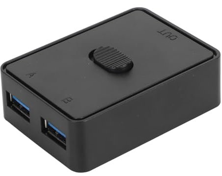 GOWENIC USB 3.0 Switch Selector, Bi-Directional USB Switch, 2 in 1 Out or 1 in 2 Out USB KVM Switch for PCs Mouse Keyboard Printer Scanner