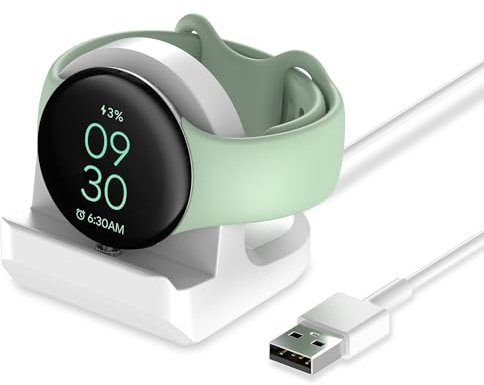 EverAct Charging Stand Compatible with Google Pixel Watch 2,Watch Charger Stand with Charging Cable for Pixel Watch 2,Magnetic Charging Station USB A USB C