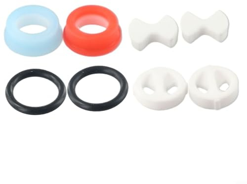 PETSTIBLE 6 Stück Ventildichtung mit Keramikscheiben, O-Ring-Dichtung, Silikon-Unterlegscheibe, Wasserhahn-Ventilring-Mischbatterie, Kartusche (1 Set), 2450048671