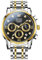 OLEVS Watches for Men Schwarz Chronograph Mondphasen Uhr für Herren Gold Silber Edelstahlband Mode Freizeit Diamant Herrenuhren Arabische Ziffern Wasserdicht Leuchtend Analoger Quarz Uhren Herren