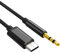 jj-shop24 Cavo USB-C Aux, connettore jack da 3,5 mm, per Samsung, iPhone 15, nero