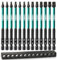 Hakkin Torx Bits Set Lang 13 Stück 100 mm Bitsatz für Akkuschrauber 1/4 Torx Schrauber Bit Set mit Loch S2 Schraubenzieher T7,T8,T9,T10,T15,T20,T25,T27,T30,T35,T40