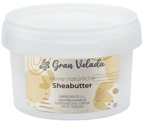 Gran Velada - Manteca de Karité Natural 250 ml | 100% Pura | Hidratante y Antiinflamatoria | Ideal para Cosméticos Caseros y Cuidado de la Piel