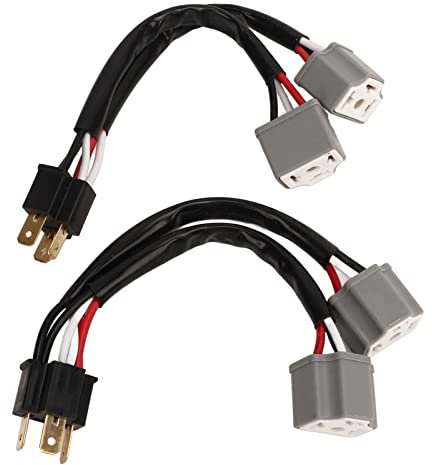 2 Stück 9003 H4-Scheinwerfer-Kabelbaum, Sockel-Adapter, Stecker auf Buchse, 2-Wege-Splitter-Drähte für LKW-Pickup, LED-Kabelstecker, Auto, LKW-Scheinwerfer, Pickup