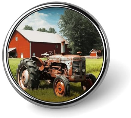 Personalisierter Button, Gedenknadel mit Firmenaufdruck „Ackerschlepper, runde Anstecknadel für Kleidung, Taschen, Jacken, Accessoires