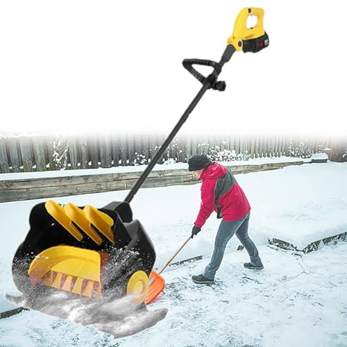 GESAIDES Pala da Neve Elettrica Senza Fili, Larghezza 41 cm, Spazzaneve a Batteria, con 2 Batterie e Caricabatteria Rapido