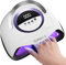 Timpou Lampada UV LED per unghie, 200 W, asciuga unghie professionale, smalto gel, luce UV per unghie con 4 impostazioni timer, sensore automatico, display LCD
