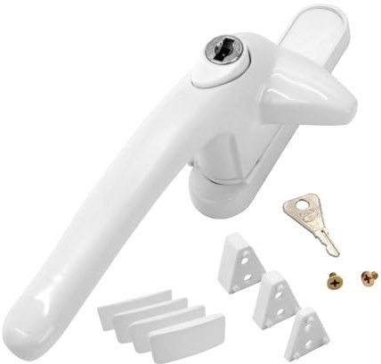 Universal Cockspur Window Handle Kit - Left, White/White