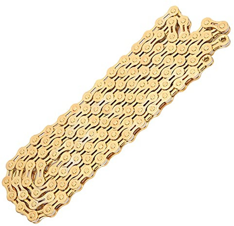 Zaweliyo 8 -Geschwindigkeit Semi Hohlfahrradkette 116 Glieder Halb Hohl, Leichte Fahrradketten für Rennrad 1/2 x11/128