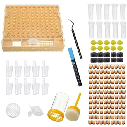 Königin Zucht - Komplettes Bienenzucht-Set für Imker, Breakeepers Königin Boxen-Set | Professionelle Imkereiwerkzeuge für die Bienenstock-Management, Verwendung de