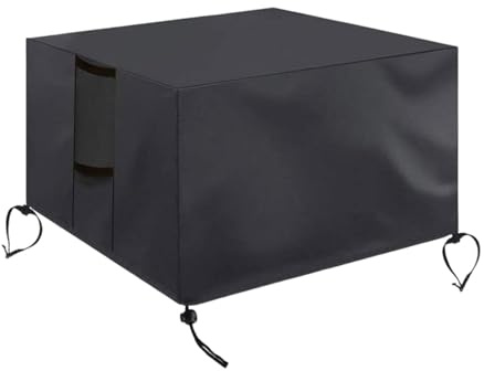 Ronyme Feuerschalen-Abdeckung, Feuerschalen-Abdeckung, wasserdichter Schutz für, Tische, Outdoor, Garten, 92x92x61