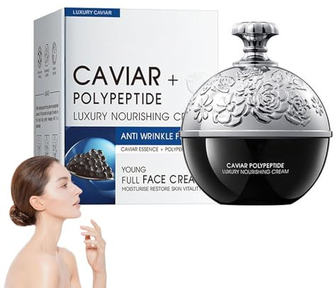 Caviar Polypeptid Luxury Pflegecreme - Anti - Falten & Hautstraffung - Hydrierende Tagescreme für natürliches Glow - Ohne Make - up - Effekt