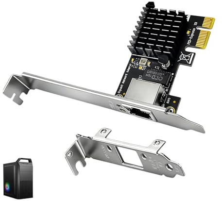 Tarjeta de Red PCIe Gigabit Ethernet, Adaptador de Red PCI Express RTL8111C/G, 10/100/1000 Mbps, Puerto RJ45, Compatible con Windows 10/8/7, para PC, Servidores y Conexiones Estables a Alta Velocidad