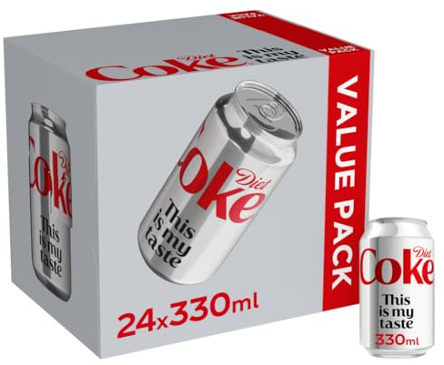 Diet Coke Can Cola, Box 330 ml (Pack of 24)