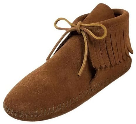 Minnetonka Women's Classic Fringe Boot, Softsole Brown, 11 M US