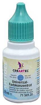 Artidee CREARTEC - Universal-Farbkonzentrat - Farbton: Blaugrün - zum Mischen mit unterschiedlichster Materialien wie Lacke, Leime, Gießmassen und Farbe - 25 ml - Made in Germany