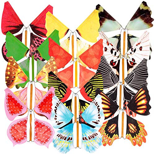 Magix Star Scherzartikel Geburtstag: Scherzartikel Flatternder Schock-Schmetterling, 12er-Set (Junggesellenabschied, als Geschenkidee, Schmetterlinge)