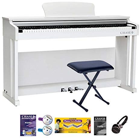 Chase CDP-355WH Digital Piano Colour White - FREE PIANO BENCH & MORE
