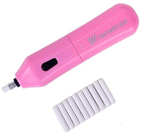 ValueHall Elektrischer Radierer Kit, automatische tragbare Gummi Bleistift Elektrischer Radierer mit 10 Radierer Refills, batteriebetrieben Radierer rose