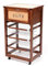 sal mar SALMAR - Carrello Porta Pane,Porta Frutta in Legno con 3 cestelli Estraibili col.Noce