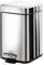 Kiamami Valentina Poubelle CARRÉE Acier INOX DE 3 litres À PÉDALE