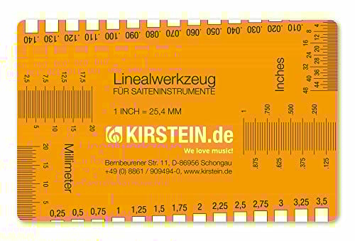 Kirstein Linealwerkzeug für Saiteninstrumente (geeignet für Saiteninstrumente wie Gitarre, Bass, Ukulele, Banjo und so weiter, kleines und kompaktes Format)