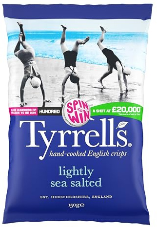 Tyrrells slow-cooked crisps Lightly Sea Salted 150g
