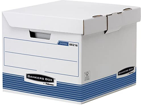 Bankers Box 0021601 Scatola A4 per Cartelle Sospese System, FSC, Confezione da 10 Pezzi