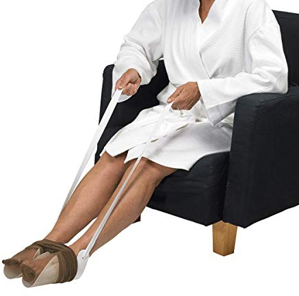 HOMECRAFT Dorking Tights Aid Assistive Dressing – Aids for Elderly & Disabled, Flexible Double Gutter Stocking Aid with Long Cords – Aids for Elderly and Disabled, Post Surgery Dressing Aid