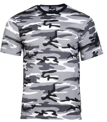 Mil-Tec Tarn T-Shirt Herren • Camouflage T-Shirt aus Baumwolle • Bequemes Kurzarm Army Shirt für Outdoor, Sport oder Freizeit • Bundeswehr Flecktarn-Shirt