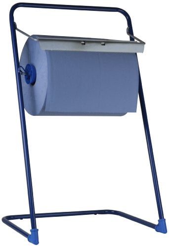 Funny Spender für Putz- und Industriepapierrollen, Metall blau, Rollen bis 40cm breite, 1er Pack (1 x 1 Stück)