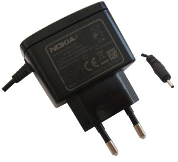 Original Nokia Ladekabel AC-3E Ladegerät, Reiseladekabel für Nokia 8800 Sirocco, 770 Internet Tablet, E50, E51, E61, E61i, E65, E66, E70, E71, E75, E90 Communicator