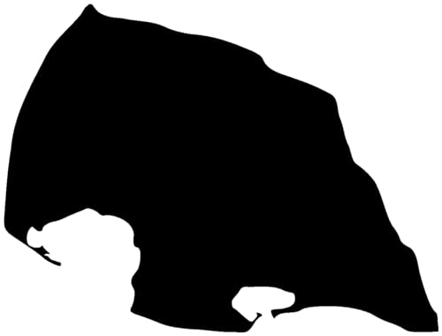 Samunshi® Fehmarn Aufkleber Insel in 8 Größen und 25 Farben (8x6cm schwarz)