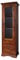 MASSIVMOEBEL24.DE Oxford Vitrine Akazie 60x44x190, Farbe:Dunkelbraun lackiert, Größe:60x44x190 cm (BxTxH)
