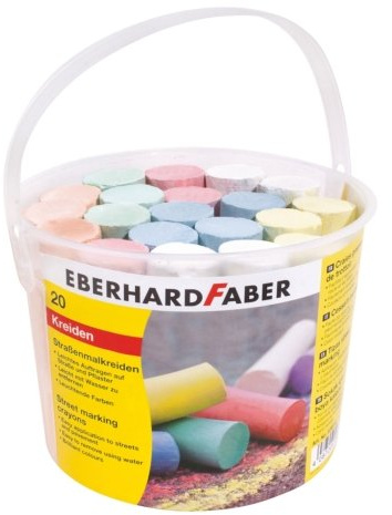 Eberhard Faber Straßenmalkreide im Eimer, 20 Stk.