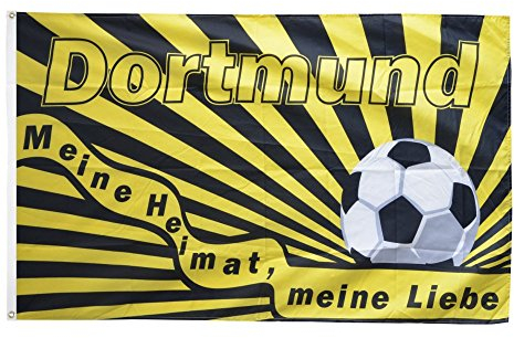 Flaggenfritze® Fanflagge Dortmund Fußball - Meine Heimat Meine Liebe - 90 x 150 cm