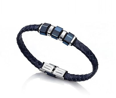 Viceroy Armband Herren aus blauem Leder - Edelstahl – 6304P09013